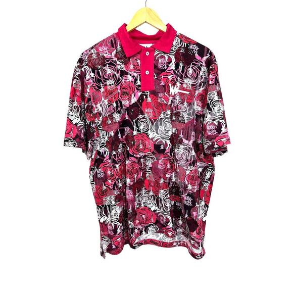 Vintage Walker Wear Polo Shirt Mens Large 90s Snoop Tupac Music Hip Hop RARE - Picture 2 of 10